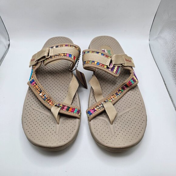 NWOB Women's Skechers Reggae Mad Swag Sandals Beige 41124 Size 11 - Picture 1 of 5